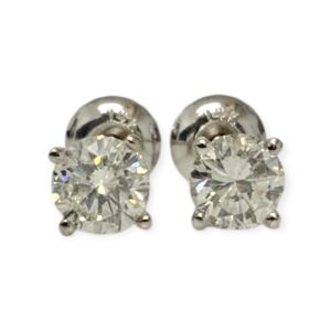 Diamond 0.68ct Earrings in 14K White Gold
