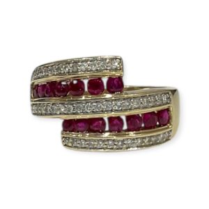 Quartz and Diamond 0.20ct Ring in 10K Yellow Gold