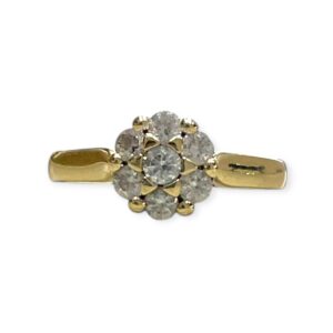 Cubic Zirconia  Ring in 9K Yellow Gold