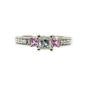 Diamond 0.54cts Ring In 18K White Gold