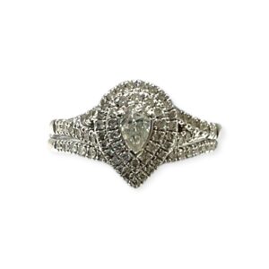 Diamond 1.00cts Duo Ring Set In 14K White Gold