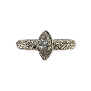 Diamond 1.21cts Ring In 18K White Gold