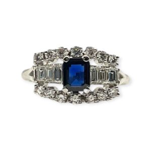 Quartz And Diamond 0.78ct Ring In 18K White Gold