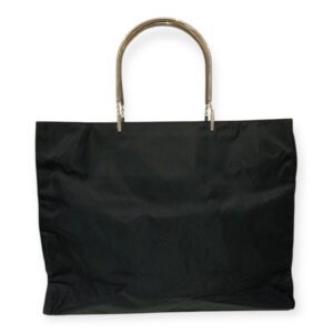 Prada Metal Handle Nylon Tote Bag