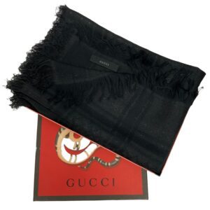 Gucci GG Jacquard Wool-Silk Scarf