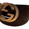 Gucci GG Guccissima Belt Brown