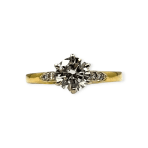 Diamond 1.09cts Ring In 18K Yellow Gold