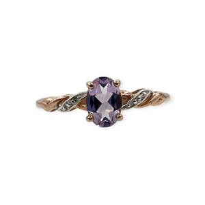 Diamond 0.01ct Ring in 9K Rose Gold
