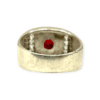Ruby And Diamond 0.50ct Ring In 9K White Gold