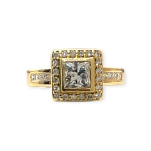 Diamond 1.51cts Ring In 18K Yellow Gold