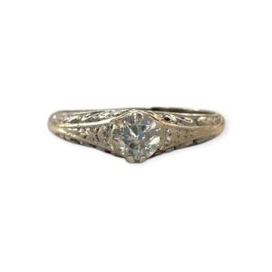 Diamond 0.25cts Ring In 18K White Gold