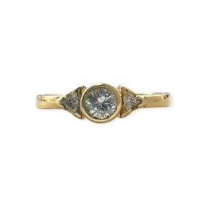Diamond 0.20cts Ring In 18ct Yellow Gold