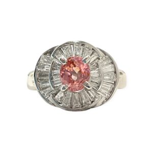Diamond 0.67cts Saphire Ring In Platinum