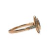 Diamond 0.41cts Saphire Ring In 14k Rose Gold