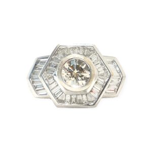 Diamond 2.72ct Ring in 18K Yellow and White Gold