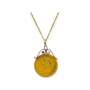 Full Sovereign Pendant in 22k Yellow Gold