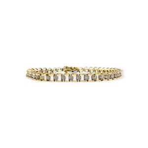 19cm Diamond 0.10ct Bracelet in 9K Yellow Gold