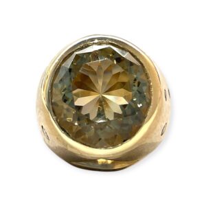 Quartz and Diamond 0.24ct Ring in 9K Yellow Gold