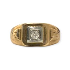 Diamond 0.2cts Ring In 18K Yellow Gold