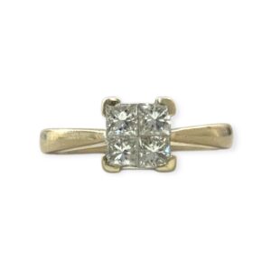Diamond 0.5cts Ring In 18K Yellow Gold