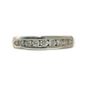 Diamond 0.1cts Ring In 18K White Gold