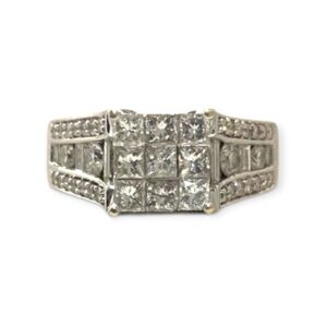 Diamond 2cts Ring In 14K White Gold