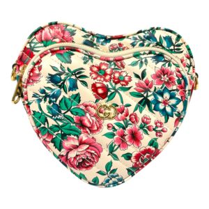 Gucci Calfskin Matelasse Brit Roses Heart Bag