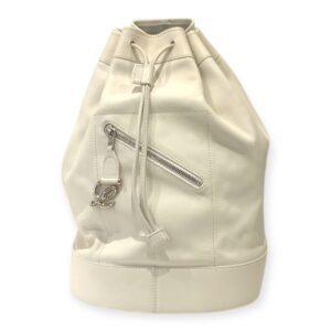 Lowe Anton White Leather Backpack