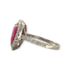 Ruby and Diamond 0.65ct Ring in 14k White Gold