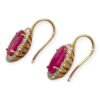 Ruby & Diamond 0.78cts Earrings in 14K Yellow Gold