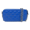 Chanel Quilted Lambskin Double Zip Chain Clutch