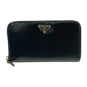 Prada Leather Saffiano Zip-Around Wallet