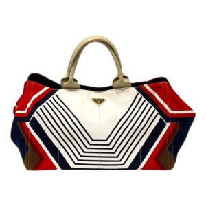 Prada Printed Canvas Canapa Tote