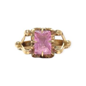 Quartz Ring In 10k Yellow Gold