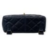 Chanel Vintage Leather Navy Blue Backpack