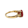 Ruby & Diamond 0.15cts Ring in 9K Yellow Gold