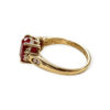 Ruby & Diamond 0.15cts Ring in 9K Yellow Gold
