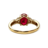 Ruby & Diamond 0.15cts Ring in 9K Yellow Gold