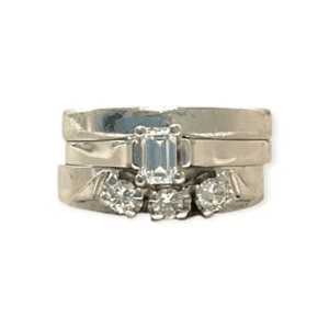Diamond 0.3cts Trio Ring In 18K White Gold