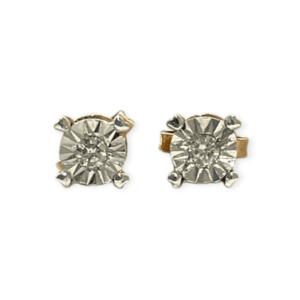 Diamond 0.05cts Earrings In 9K Yellow Gold