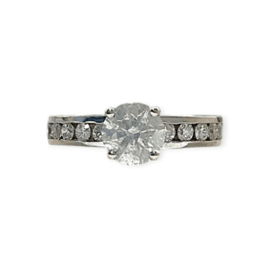 Diamond 1.55cts Ring In 14K White Gold