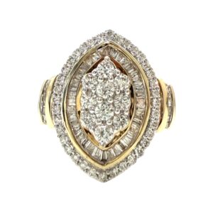 Diamond 0.72ct Ring In 9K Yellow Gold
