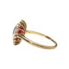 Natural Ruby And Diamond 0.34ct Ring In 9K Yellow Gold