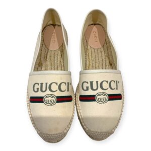 Gucci GG Cream-Coloured Canvas Espadrilles