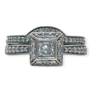 Diamond 0.50cts Duo Rings in 18K White Gold