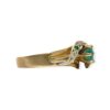 Diamond 0.02cts & Emerald Ring in 9K Yellow Gold