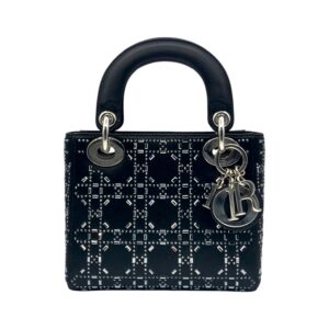 Christian Dior Crystal Embellished Mini Lady Silk Bag