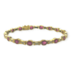 Diamond 0.10cts & Ruby Bracelet in 9K Yellow Gold