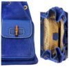 Gucci Suede and Leather Bamboo Backpack