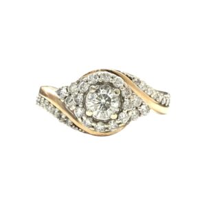 Diamond 0.50ct Ring In 14K White Gold And Rose Gold